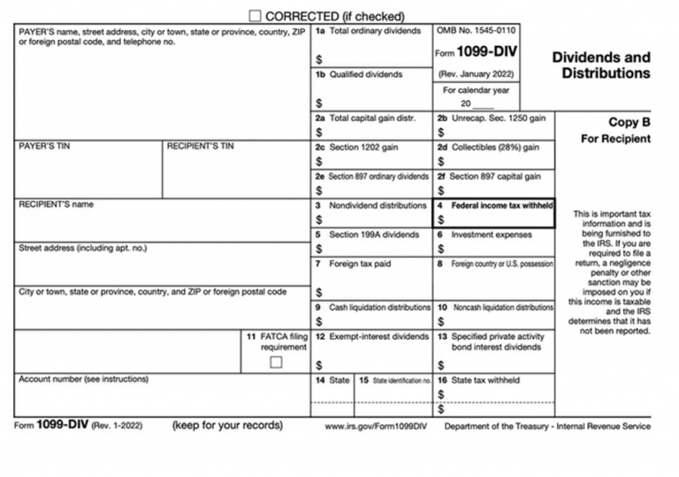 IRS Form 1099DIV, Dividends and Distributions How to File