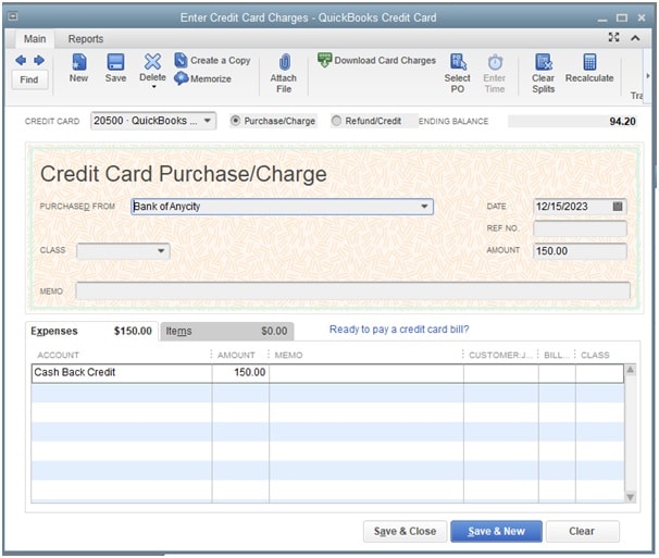 How To Record Credit Card Cash Back Rewards In QuickBooks 