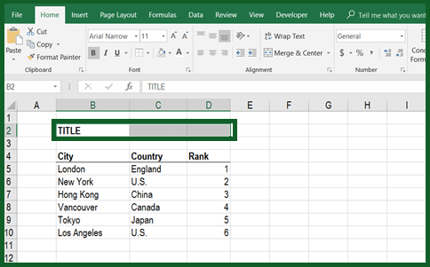 what is the shortcut for merging cells in excel