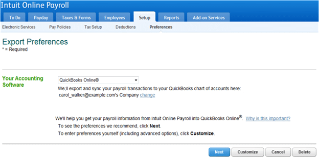 Intuit Online Payroll Report