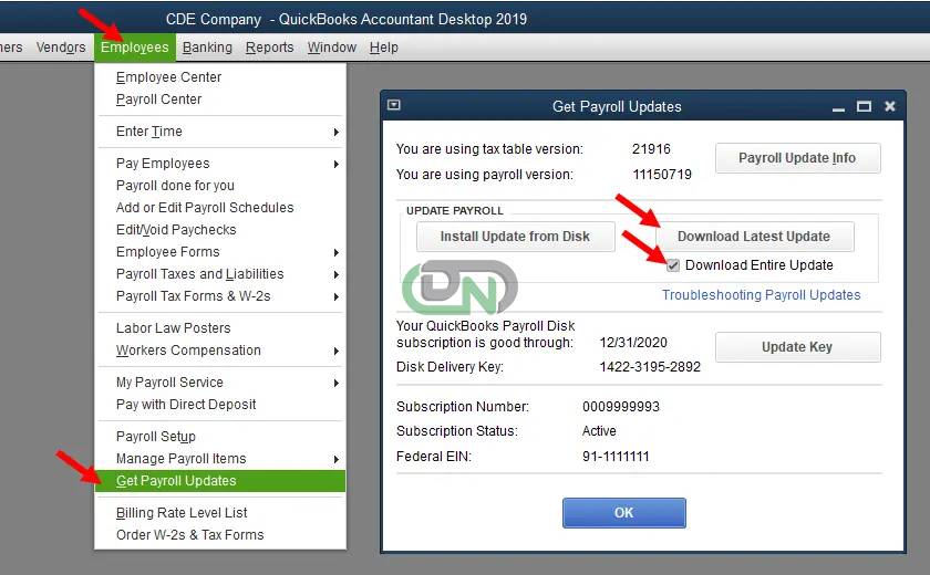 Update QuickBooks Payroll Tax Table with Latest Version