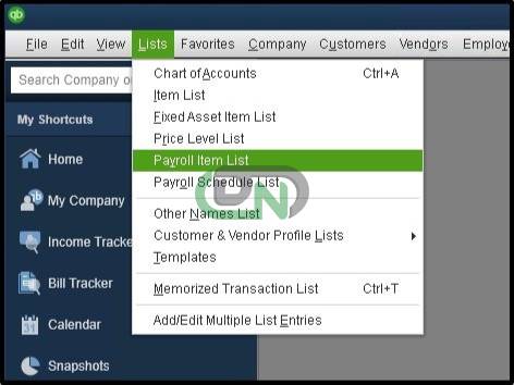 quickbooks payroll items list Screenshots