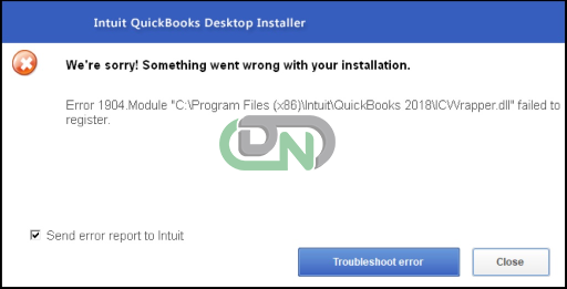 icwrapper.dll Failed to Register Error (QuickBooks Error 1904)