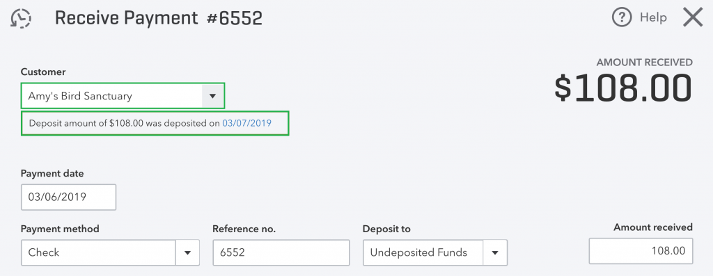 Removing Payments from a Bank Deposits