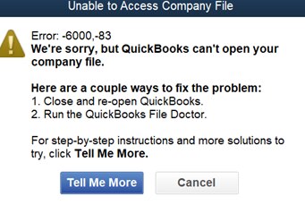 QuickBooks Error 6000 -83